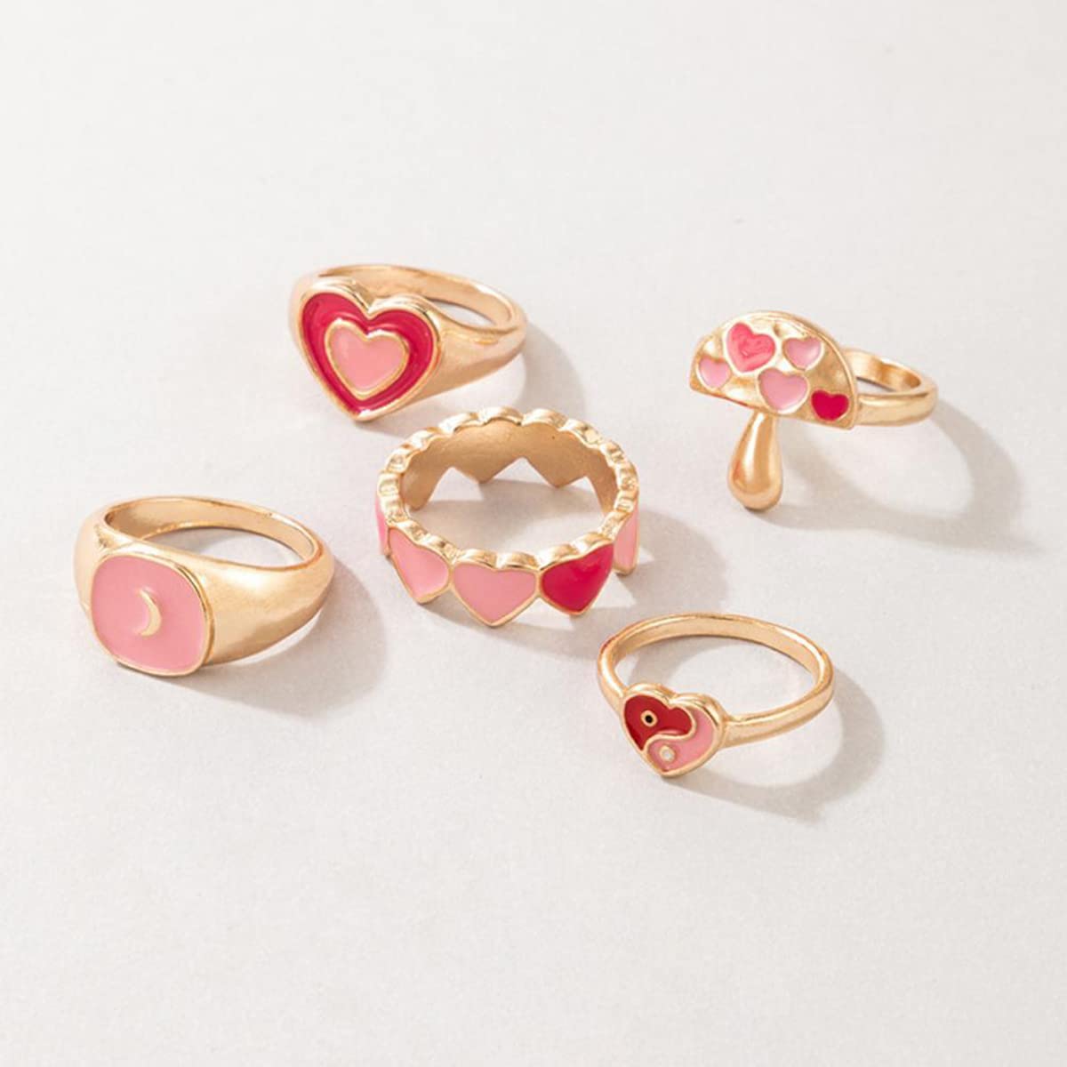 5-Piece Plated Rings Set